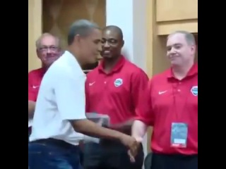 obama greets whites and blacks