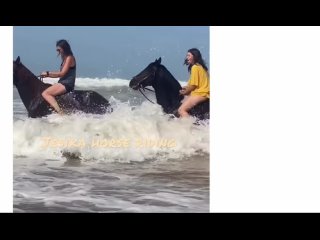 sexy horse-girls in water.-1,10